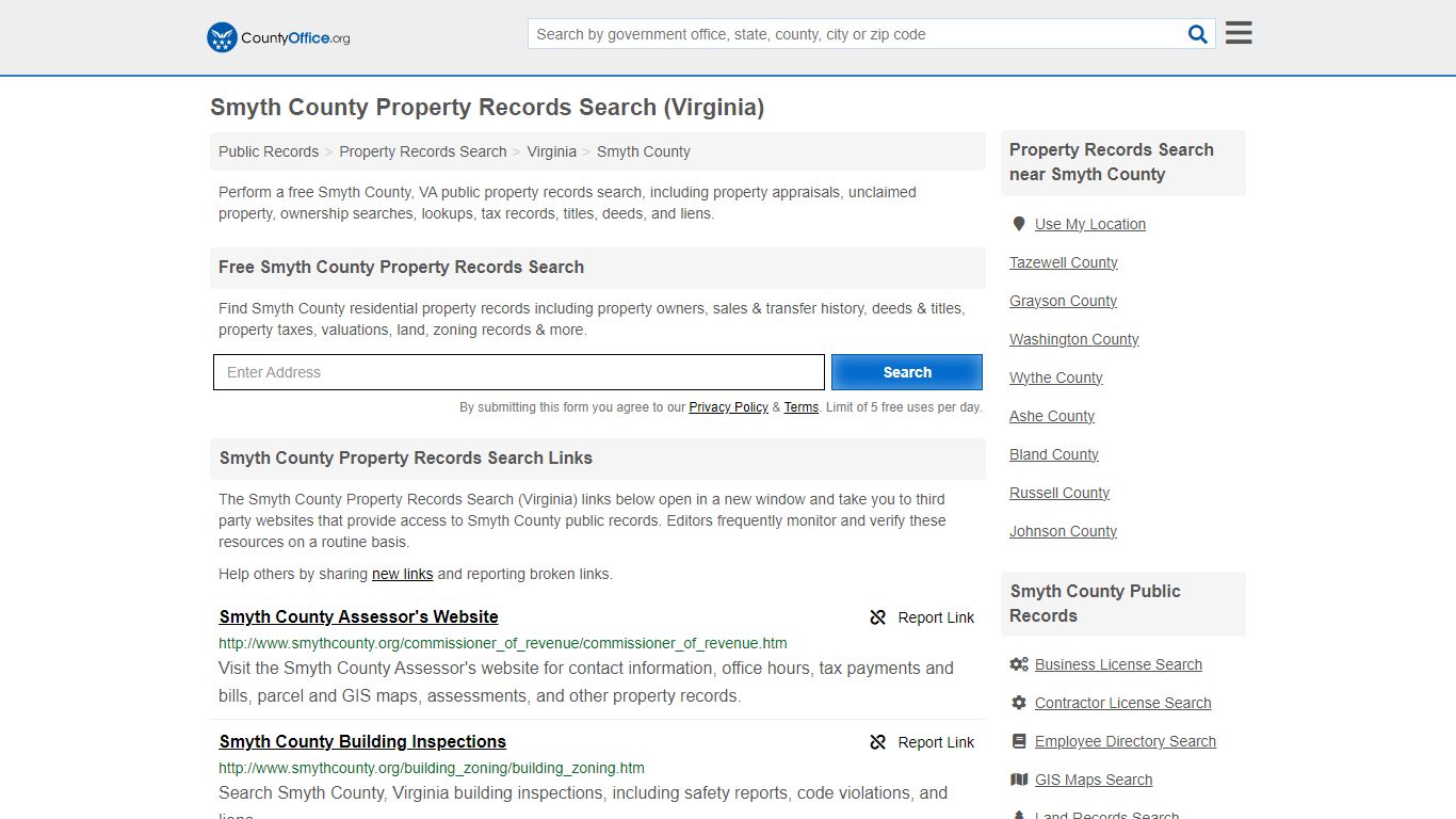 Smyth County Property Records Search (Virginia) - County Office